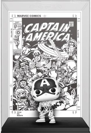 Figurine Funko Pop Marvel Comics #61 Captain America Noir et Blanc - Comic Cover