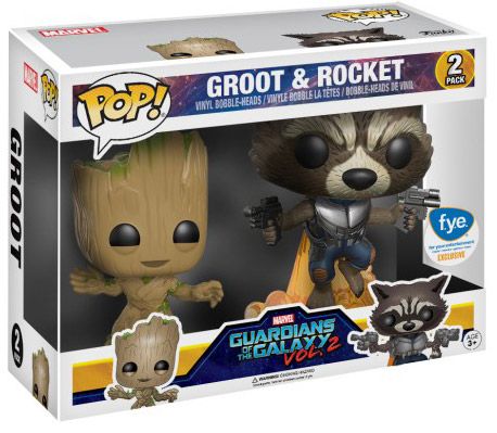 Figurine Funko Pop Les Gardiens de la Galaxie 2 [Marvel] Groot & Rocket - 2 pack