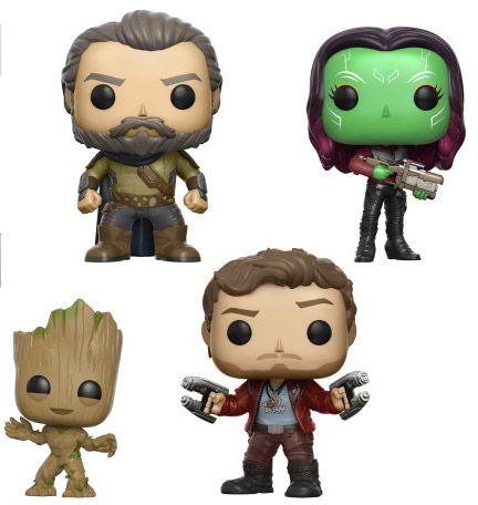 Figurine Funko Pop Les Gardiens de la Galaxie 2 [Marvel] Ego, Gamora, Star-Lord, Groot - 4 pack