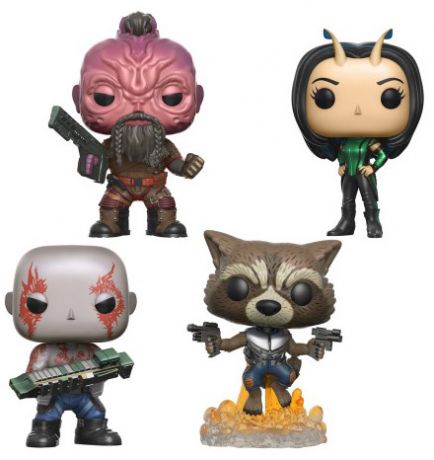 Figurine Funko Pop Les Gardiens de la Galaxie 2 [Marvel] Drax, Rocket, Taserface, Mantis - 4 pack