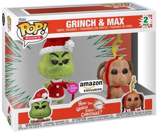 Figurine Funko Pop Le Grinch Grinch & Max (Flocked) - Pack