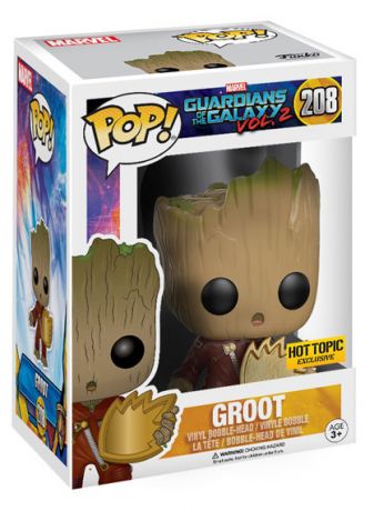 Figurine Funko Pop Les Gardiens de la Galaxie 2 [Marvel] #208 Groot avec une pièce