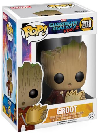 Figurine Funko Pop Les Gardiens de la Galaxie 2 [Marvel] #208 Groot avec une pièce