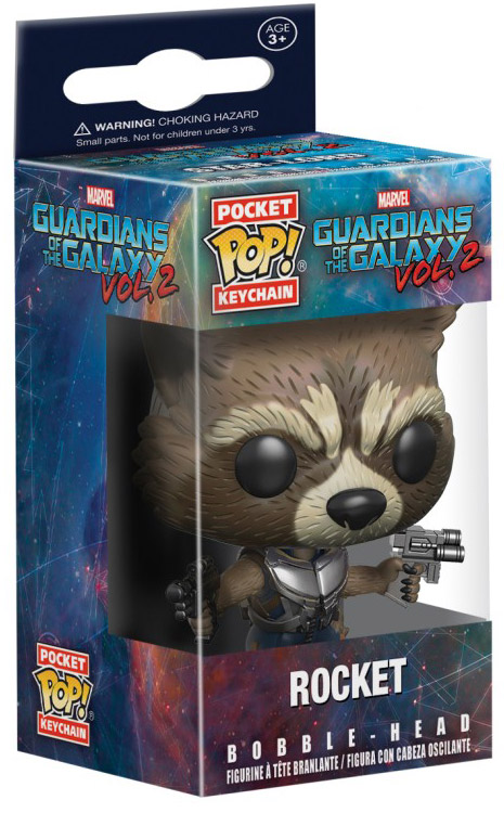 Figurine Rocket Porte Clef Tête Branlante POP Avengers Gardiens de la Galaxie 