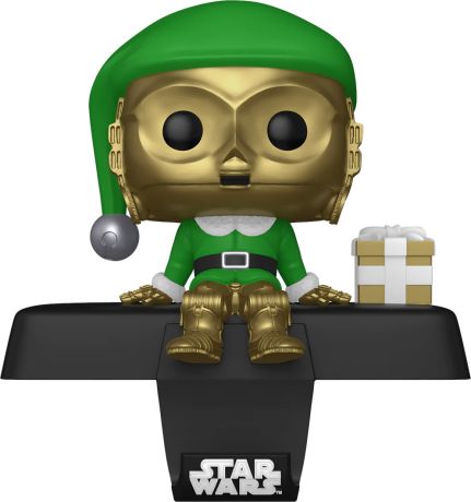 Figurine Funko Pop Star Wars : Noël C-3PO - Porte-Chaussette de Noël