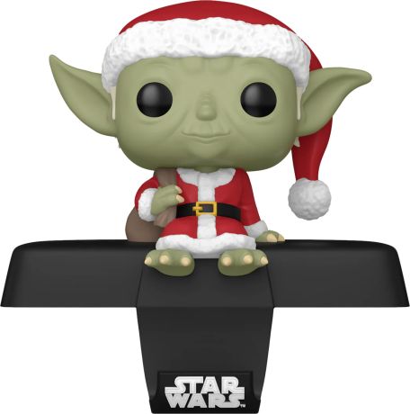 Figurine Funko Pop Star Wars : Noël Yoda - Porte-Chaussette de Noël