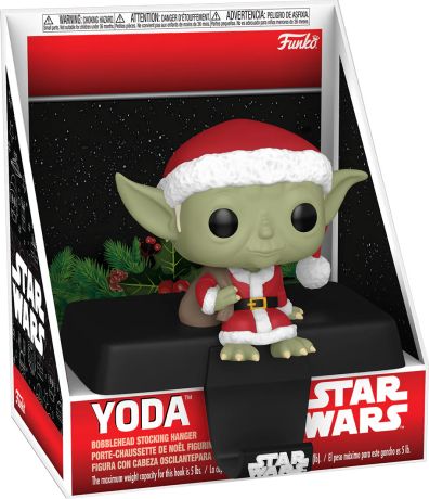 Figurine Funko Pop Star Wars : Noël Yoda - Porte-Chaussette de Noël