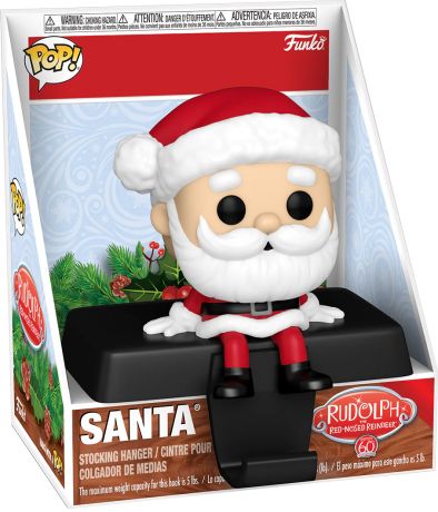 Figurine Funko Pop Rudolphe le renne au nez rouge (1964) Père Noël - Porte-Chaussette de Noël