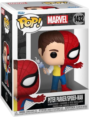 Figurine Funko Pop Marvel Comics #1432 Spider-Man/Peter Parker (Moitié)