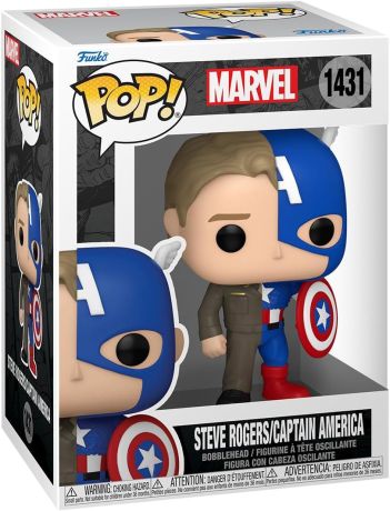 Figurine Funko Pop Marvel Comics #1431 Captain America/Steve Rogers (Moitié)
