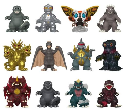 Figurine Funko Mystery Minis Godzilla  Godzilla 70ème Anniversaire - 12 Figurines