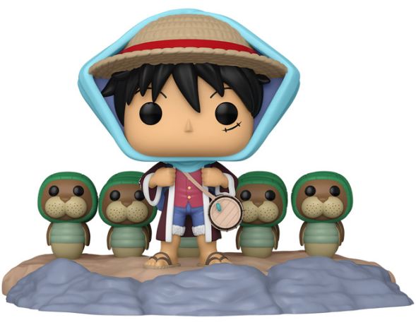 Figurine Funko Pop One Piece #1637 Monkey D. Luffy entraîne les Kung Fu Dugong - Moment