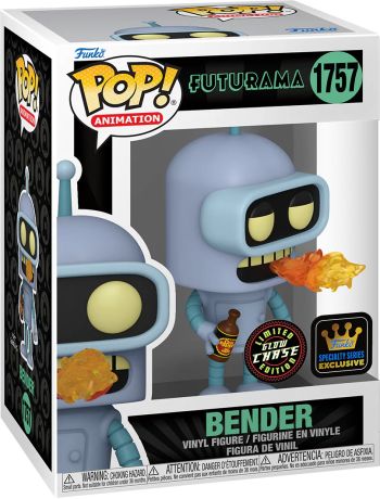 Figurine Funko Pop Futurama #1757 Bender [Chase] Glow in the Dark