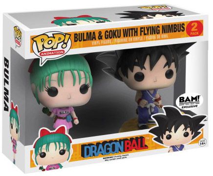 Figurine Funko Pop Dragon Ball Bulma & Goku avec Nuage Magique - 2 Pack