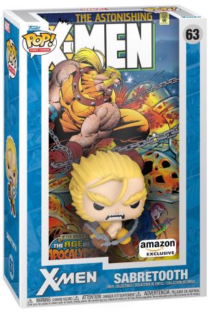 Figurine Funko Pop X-Men [Marvel] #63 Dents-de-sabre - Comic Cover
