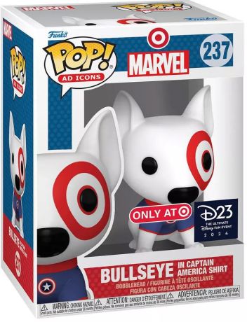 Figurine Funko Pop Marvel Comics #237 Bullseye avec le t-shirt Captain America