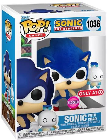 Figurine Funko Pop Sonic le Hérisson #1036 Sonic avec Chao - Flocked