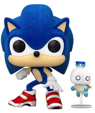 Figurine Funko Pop Sonic le Hérisson #1036 Sonic avec Chao - Flocked