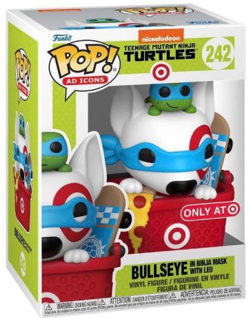 Figurine Funko Pop Icônes de Pub #242 Bullseye avec Masque de Ninja avec Leo
