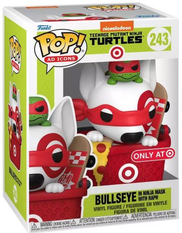 Figurine Funko Pop Icônes de Pub #243 Bullseye avec Masque de Ninja avec Raph
