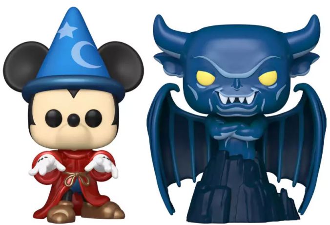 Figurine Funko Pop Fantasia [Disney] Mickey l'apprenti sorcier & Chernabog - Pack