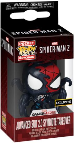Figurine Funko Pop Spider-Man Gamerverse [Marvel] Advanced Suit 2.0 Symbiote Takeover - Porte-clés