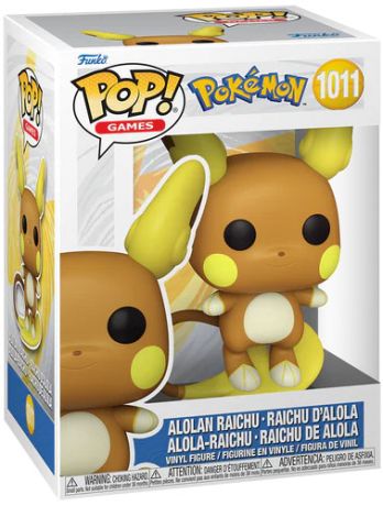 Figurine Funko Pop Pokémon #1011 Alolan Raichu - Raichu d'Alola (EMEA)