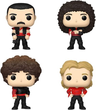 Figurine Funko Pop Queen Freddie Mercury / Brian May / John Deacon / Roger Taylor (Radio Gaga) - Pack
