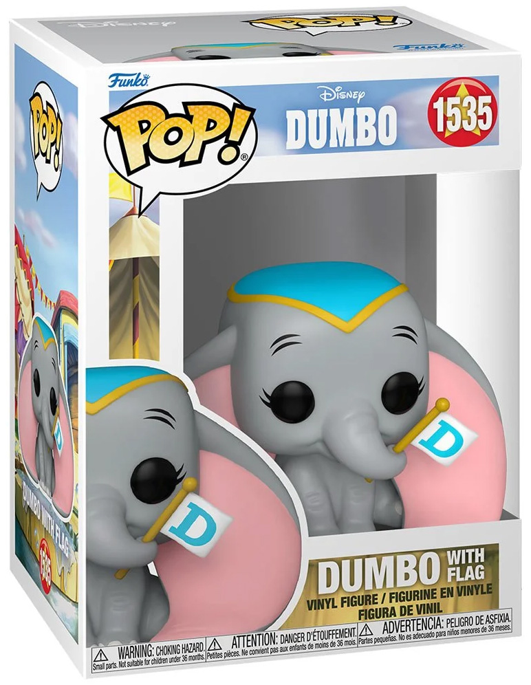 Figurine Pop Dumbo [Disney] #1535 pas cher : Dumbo avec drapeau