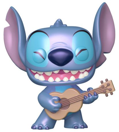 Figurine Funko Pop Lilo et Stitch [Disney] #1044 Stitch avec ukulélé - Nacré