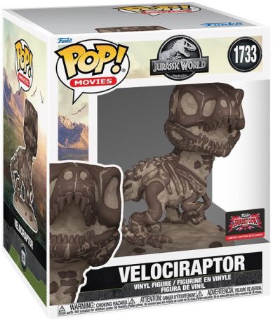 Figurine Funko Pop Jurassic Park #1733 Velociraptor (Fossile) - 15 cm