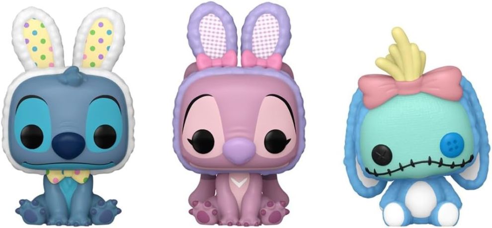 Figurine Funko Pop Lilo et Stitch [Disney] Stitch / Angel / Souillon (Pâques) - Pocket Pack