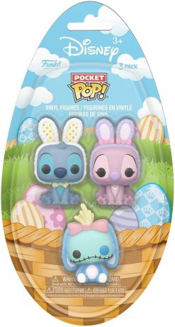 Figurine Funko Pop Lilo et Stitch [Disney] Stitch / Angel / Souillon (Pâques) - Pocket Pack