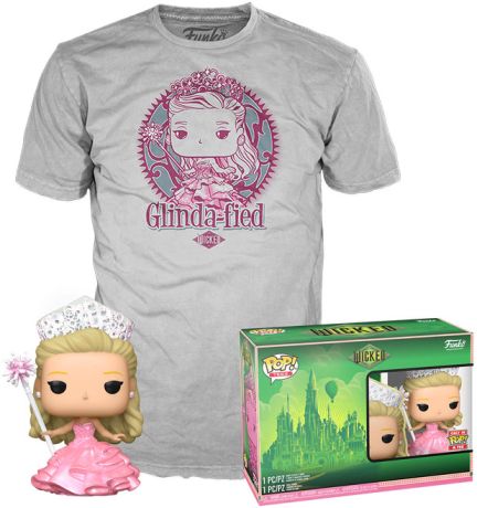 Figurine Funko Pop Wicked #1697 Glinda en robe à bulles (Nacré) - T-shirt