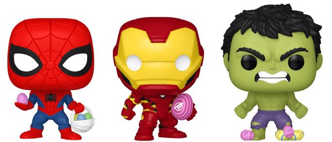 Figurine Funko Pop Marvel Comics Hulk / Spider-Man / Iron Man (Pâques) - Pack Pocket
