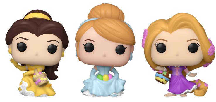 Figurine Funko Pop Disney Ultimate Princess Raiponce / Belle / Cendrillon (Pâques) - Pack Pocket