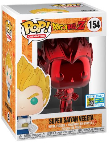 Figurine Funko Pop Dragon Ball Z #154 Super Saiyan Vegeta - Chromé rouge