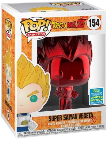Figurine Funko Pop Dragon Ball #154 Super Saiyan Vegeta - Chromé rouge