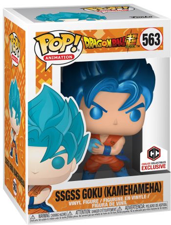Figurine Funko Pop Dragon Ball #563 SSGSS Goku Kamehameha - Métallique