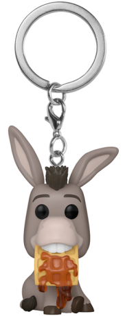 Figurine Funko Pop Shrek  L'âne avec Gaufre  - Porte-clés