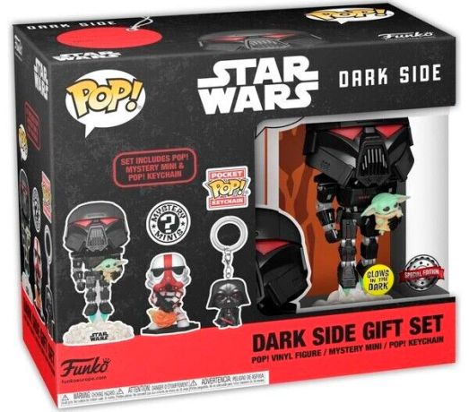 Figurine Funko Pop Star Wars : Le Mandalorien Coté obscur - Gift Set