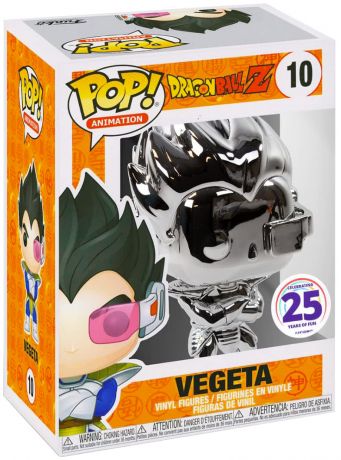 Figurine Funko Pop Dragon Ball Z #10 Vegeta - Silver Chrome (DBZ)