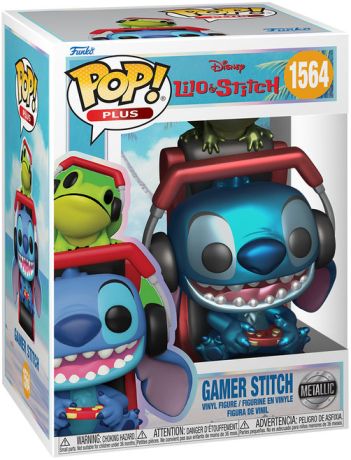 Figurine Funko Pop Lilo et Stitch [Disney] #1564 Gamer Stitch - Métallique