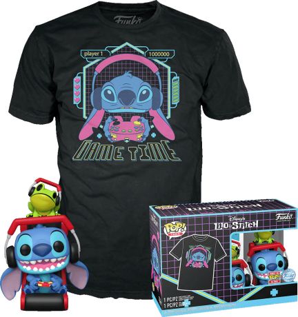 Figurine Funko Pop Lilo et Stitch [Disney] #1564 Gamer Stitch - T-Shirt