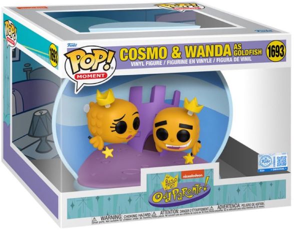 Figurine Funko Pop Mes parrains sont magiques #1693 Cosmo & Wanda en Poisson rouge - Moment