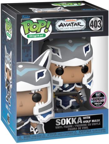 Figurine Funko Pop Avatar: le dernier maître de l'air #403 Sokka avec masque de loup - Digital Pop