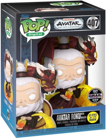 Figurine Funko Pop Avatar: le dernier maître de l'air #407 Avatar Roku avec Dragon - Digital Pop