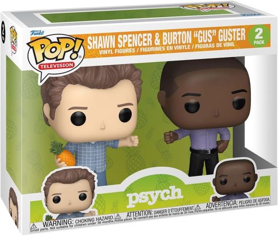 Figurine Funko Pop Psych Shawn Spencer & Burton Gus Guster - Pack