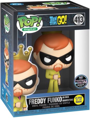 Figurine Funko Pop Teen Titans Go! #413 Freddy Funko en Dick Gravestone - Digital Pop