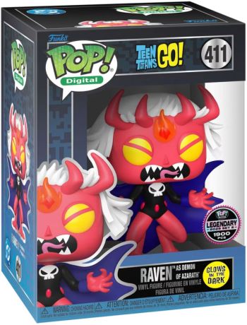 Figurine Funko Pop Teen Titans Go! #411 Raven en Démon d'Azarath - Digital Pop
